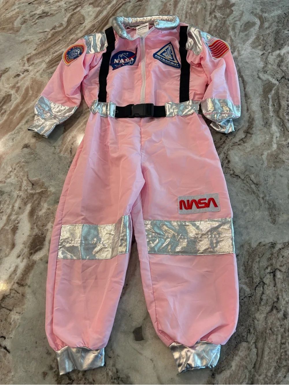 Nasa Space Astronaut Pink Jumpsuit Halloween Costume Easy On Size Patches 3T